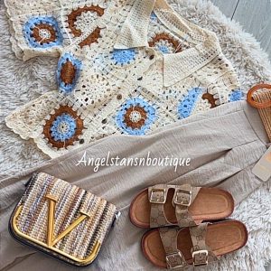 crochet flower cardigan